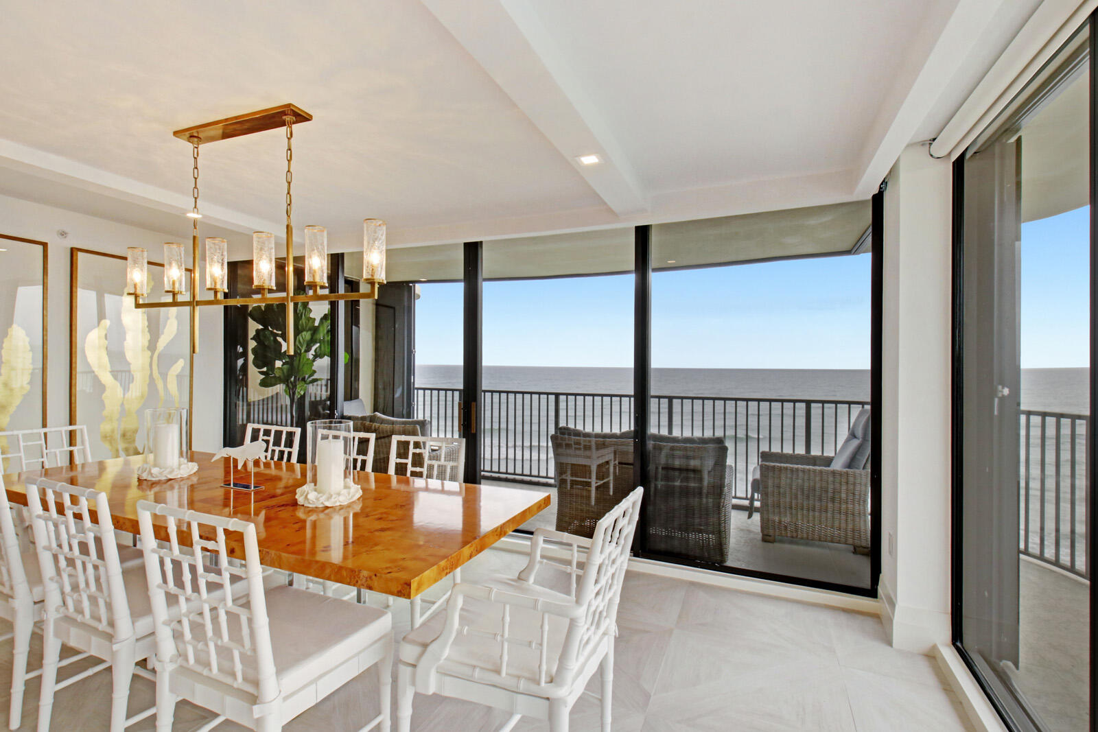 400 South Beach Road, Unit 504 Tequesta, FL 33469 - Photo 9 of 22 a dining room with furniture window and outside view