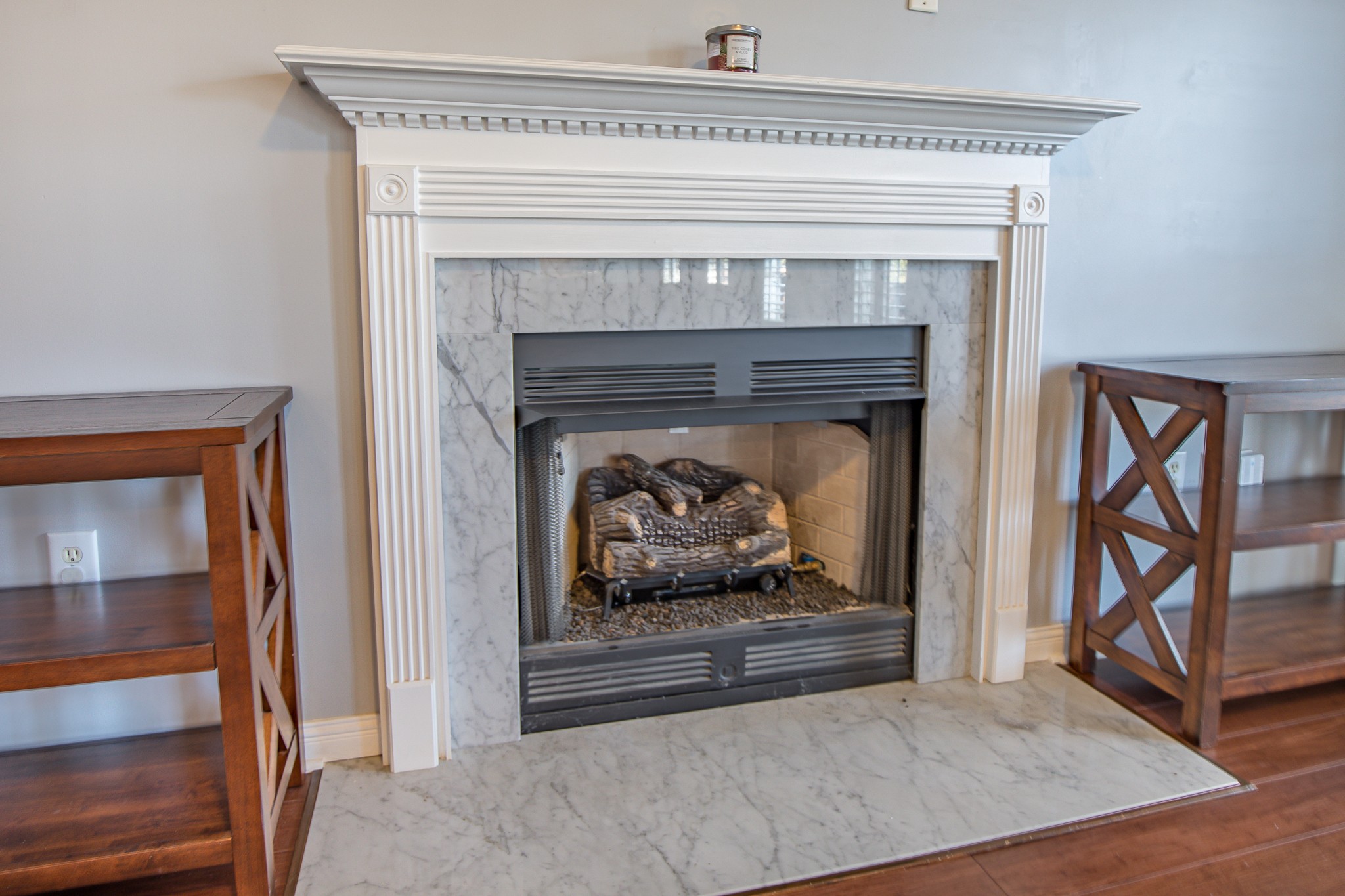 4119 Lazarus Way Murfreesboro, TN 37128 - Photo 11 of 47 a view of living room with wooden floor and a fireplace