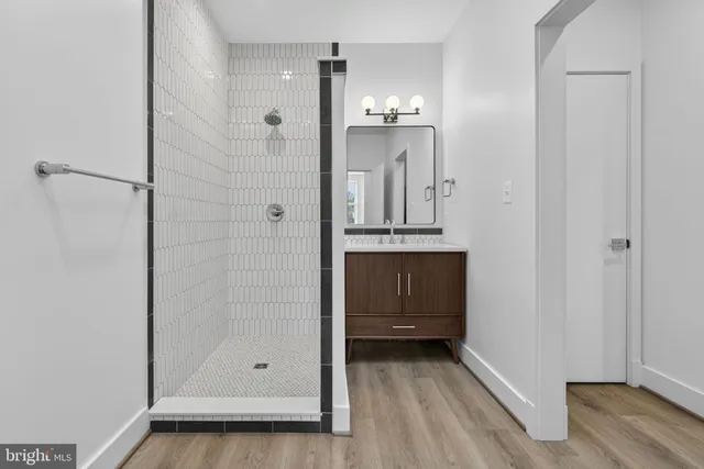 a view of bathroom with shower