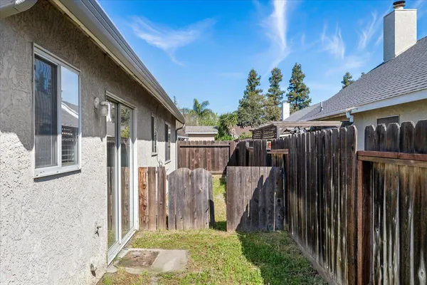 a view of a wooden door of a house
