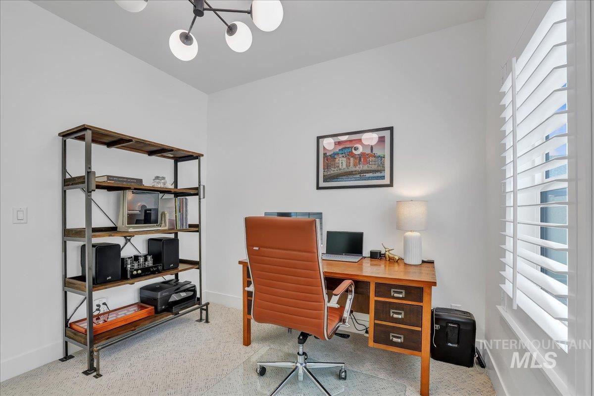 2078 Red Rock Way Twin Falls, ID 83301 - Photo 39 of 49 Office space with a chandelier and baseboards