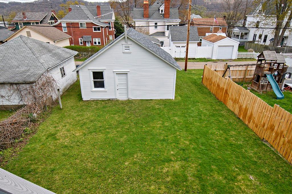 2 car detached garage that is accessed by rear ally.  New roof and fresh paint give this an updated look.