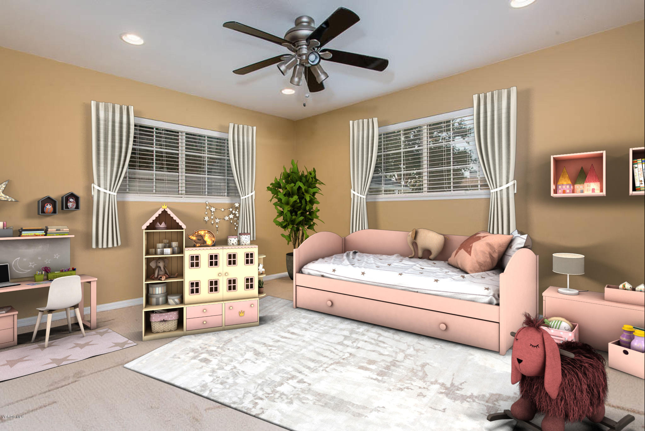 2460 Fitzgerald Road Simi Valley, CA 93065 - Photo 22 of 35 a bedroom with furniture and a large window