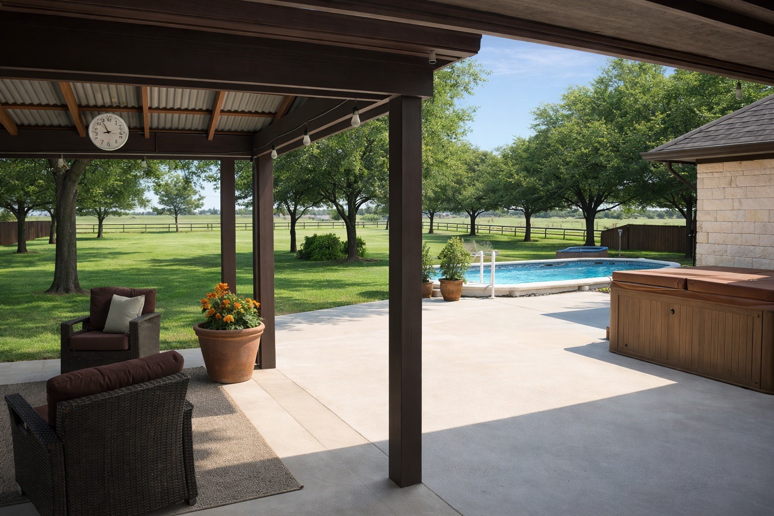 3597 Open Range Court Bryan, TX 77808 - Photo 7 of 8 a view of a swimming pool with a patio