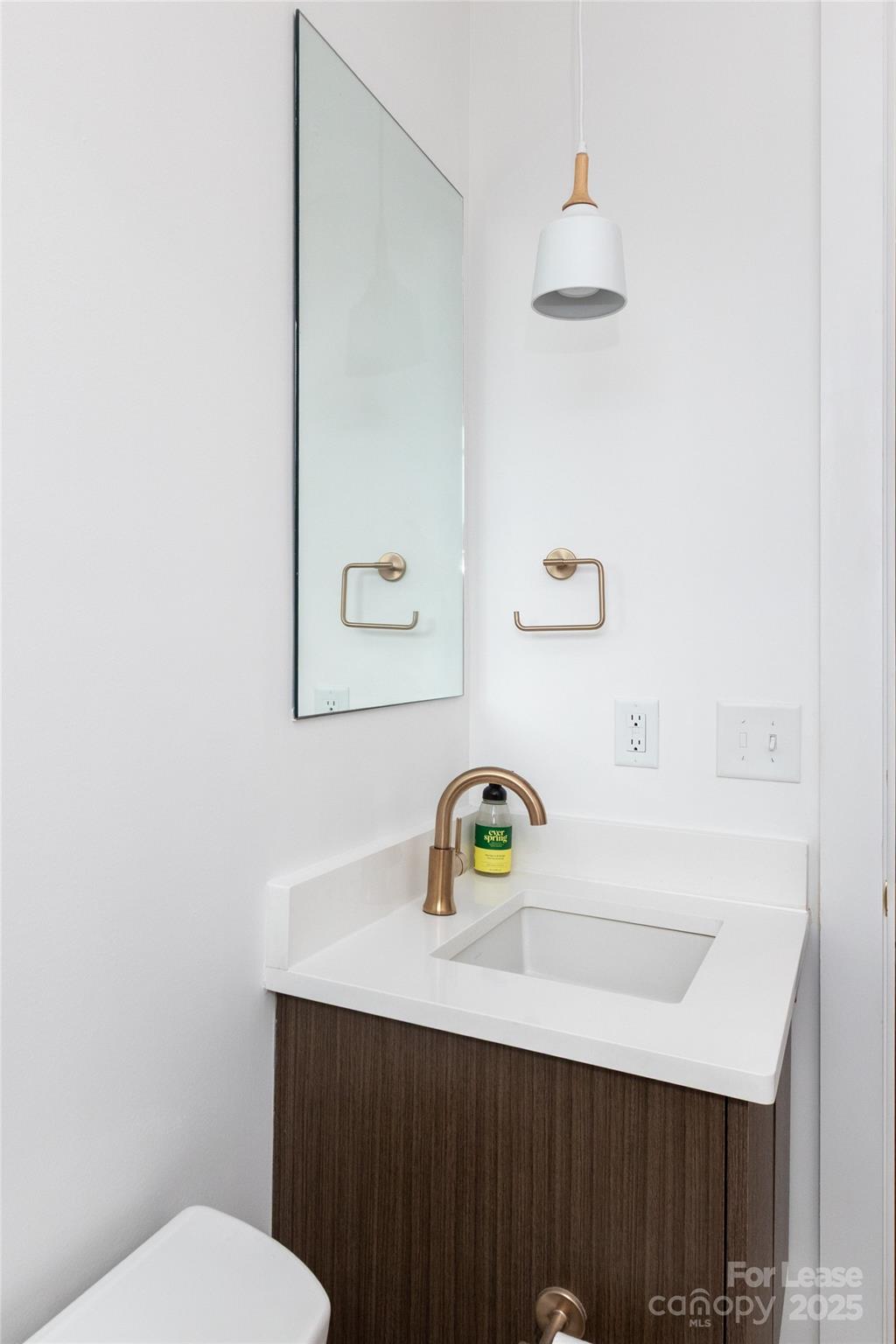 2649 Shenandoah Avenue Charlotte, NC 28205 - Photo 14 of 37 a bathroom with a sink a toilet and vanity