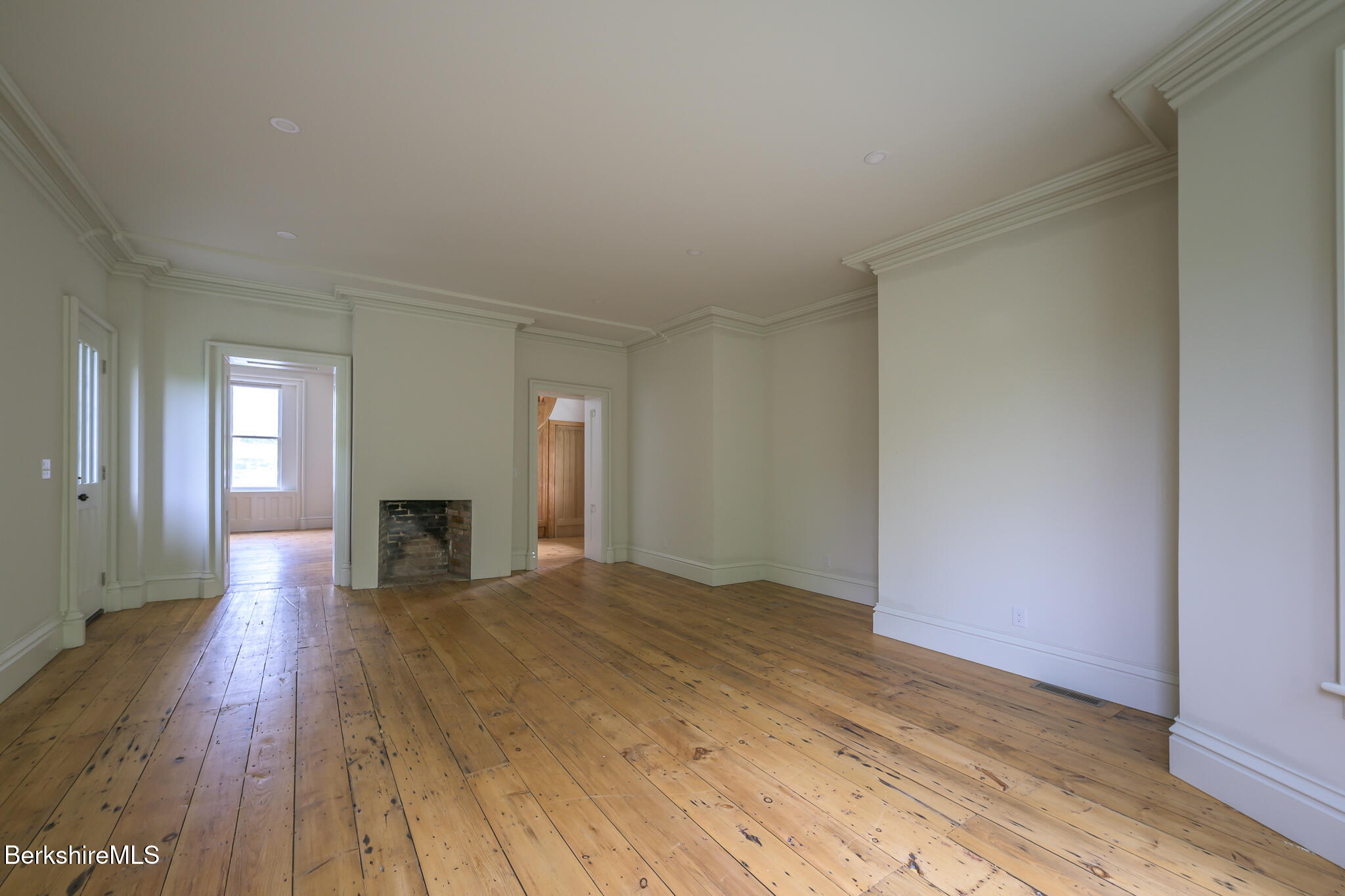 59 Allen Street Hudson, NY 12534 - Photo 14 of 59 a view of empty room with wooden floor and fireplace