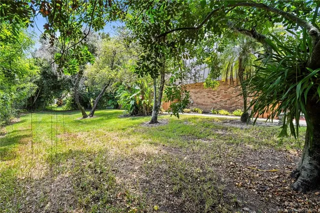 a view of a yard in front of a house