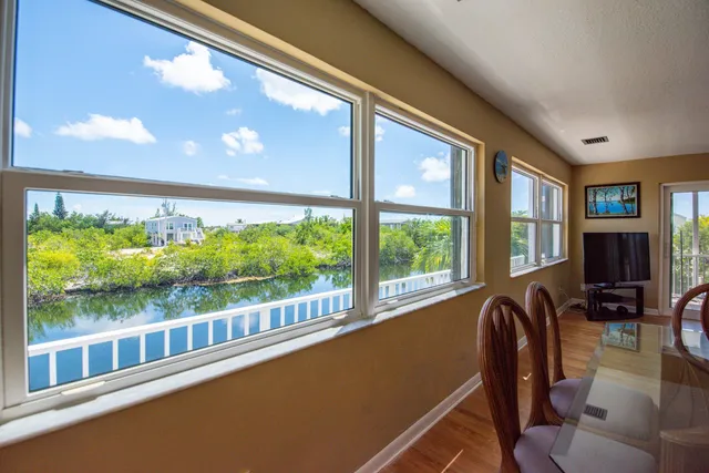 a view of a large window with an outdoor space