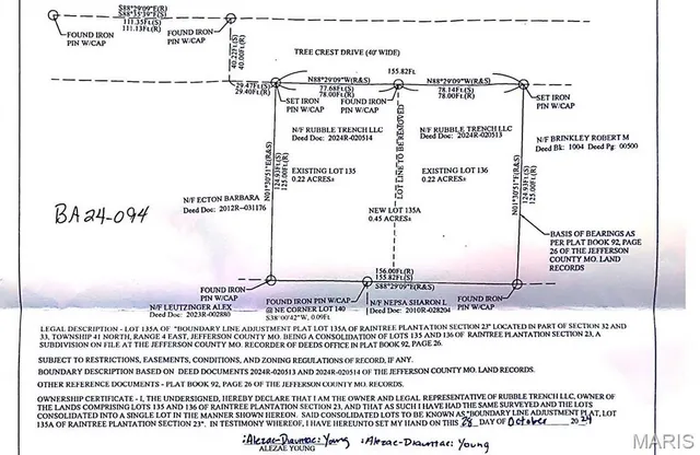 $16,900 | 5204-5206 Tree Crest Drive, Hillsboro, MO 63050