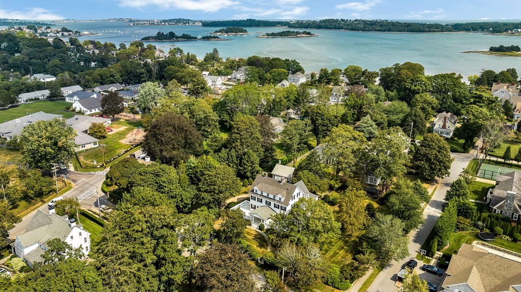 81 Fearing Road Hingham, MA 02043 - Photo 41 of 42 an aerial view of a houses with a lake view