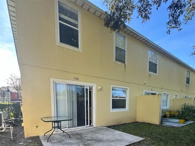 a view of an outdoor space and swimming pool