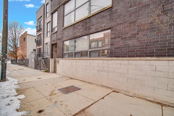 a view of a brick building