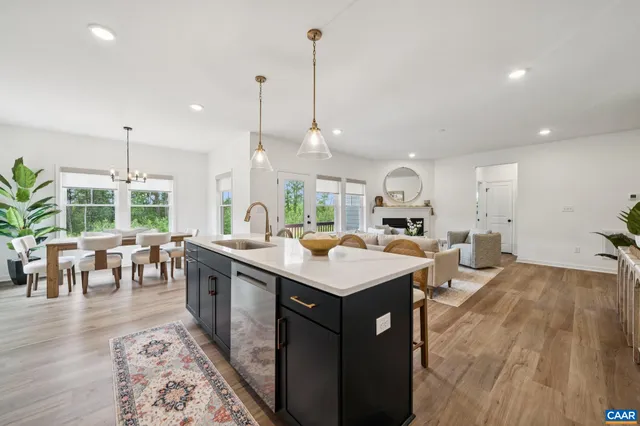 a kitchen with lots of counter top space