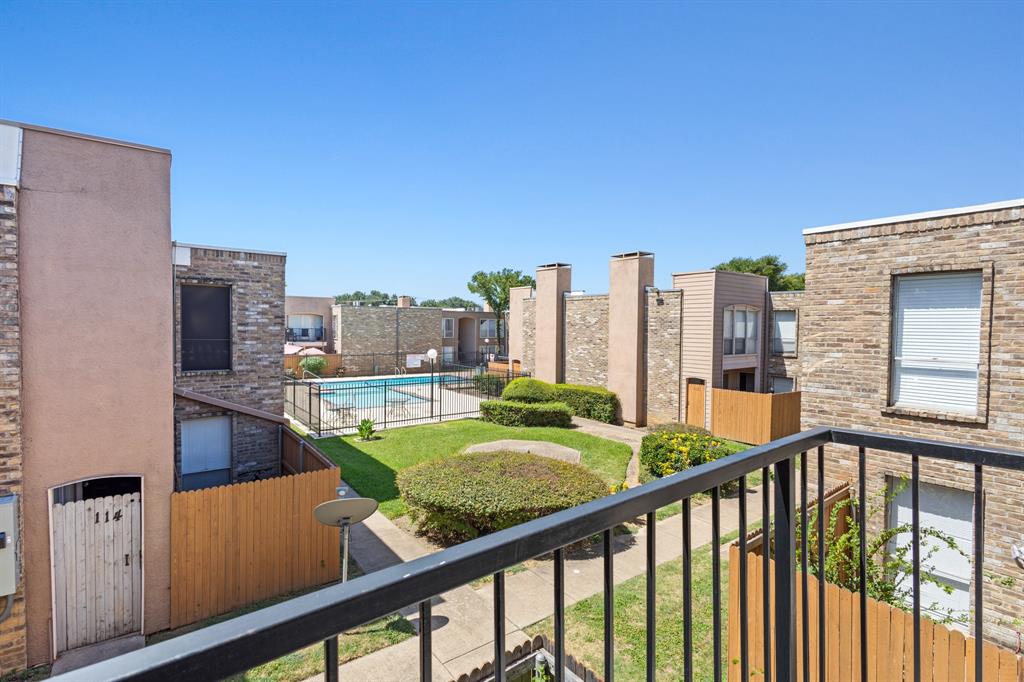 5634 Boca Raton Boulevard, Unit 209 Fort Worth, TX 76112 - Photo 13 of 24 Balcony with view of pool