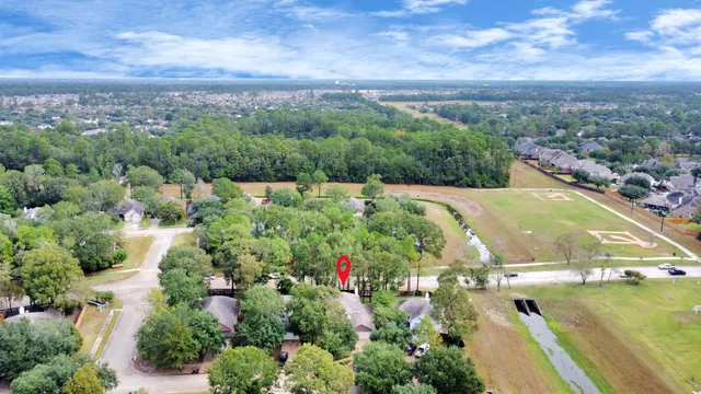 an aerial view of a city