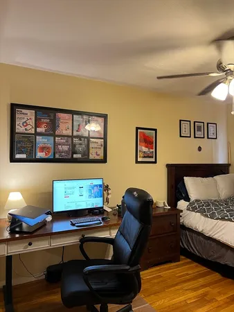 a living room with furniture and window