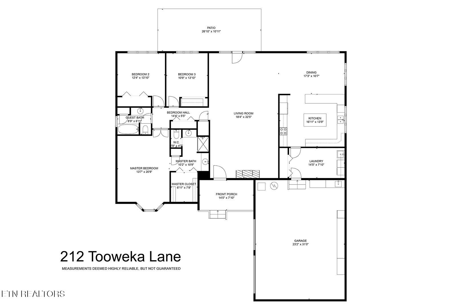 212 Tooweka Lane Loudon, TN 37774 - Photo 55 of 55 55_212 Tooweka Lane_FloorPlan