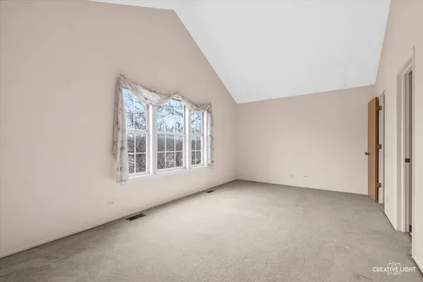 an empty room with a window