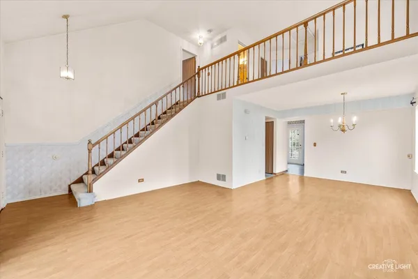 a view of an entryway with staircase