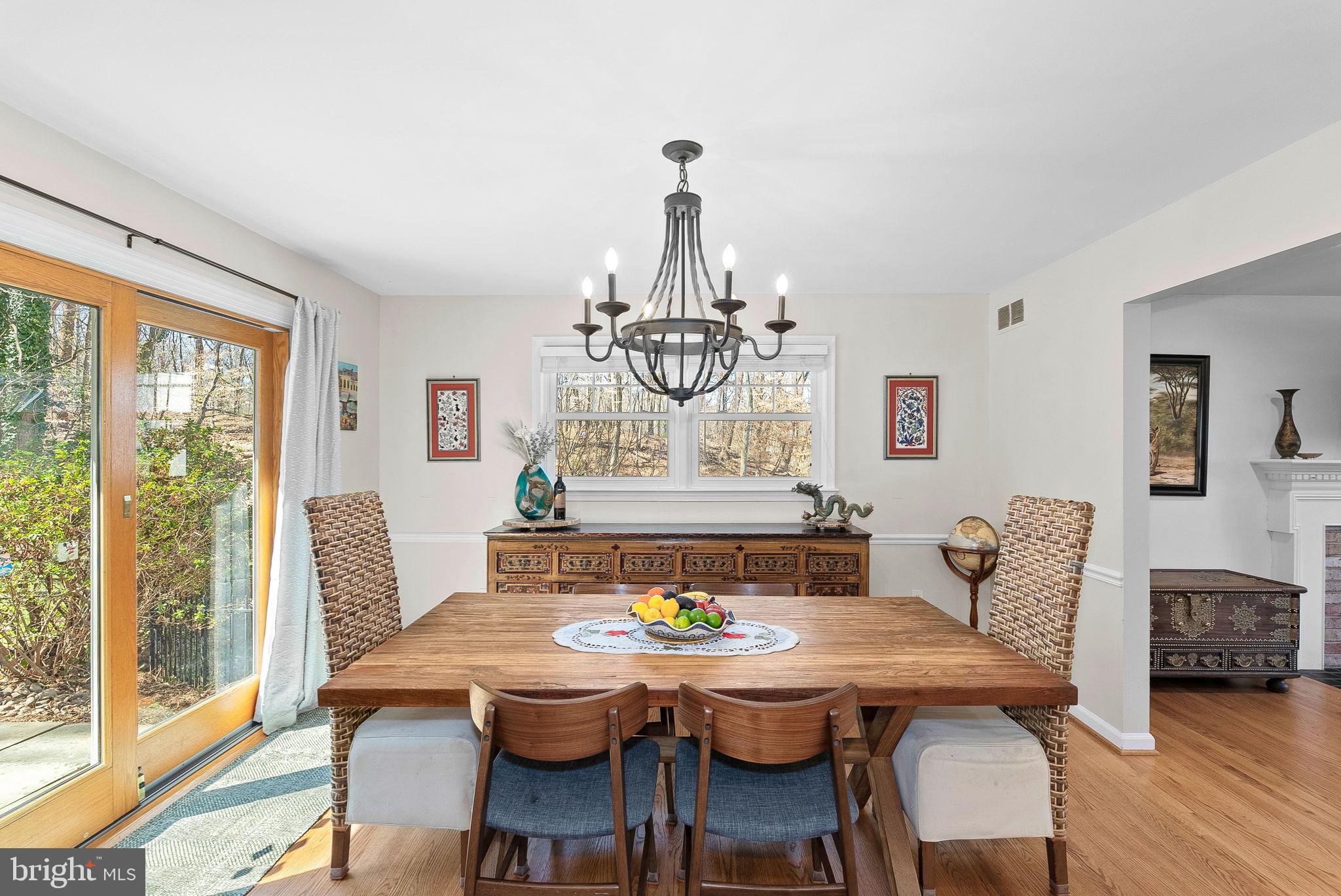 4119 27th Road North Arlington, VA 22207 - Photo 12 of 53 a view of a dining room with furniture window and wooden floor
