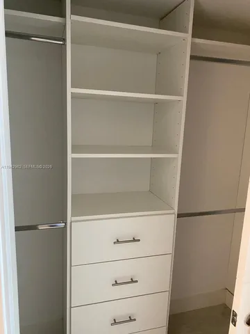 a close view of closet