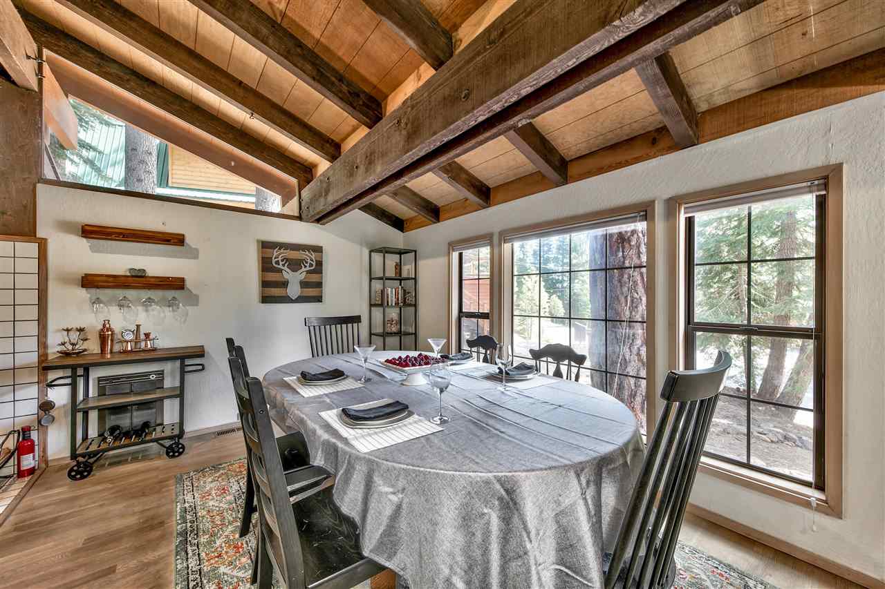 11576 Chamonix Road Truckee, CA 96161 - Photo 5 of 21 a view of a dining room with furniture window and outside view