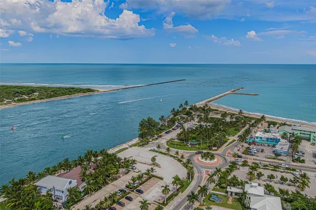 a view of a lake with a city