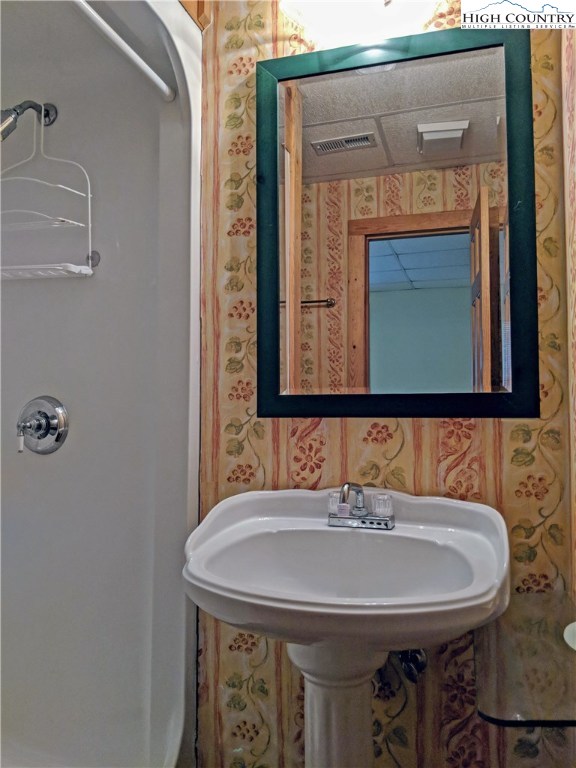 375 Deer Run Road Deep Gap, NC 28618 - Photo 32 of 44 a bathroom with a sink and a mirror
