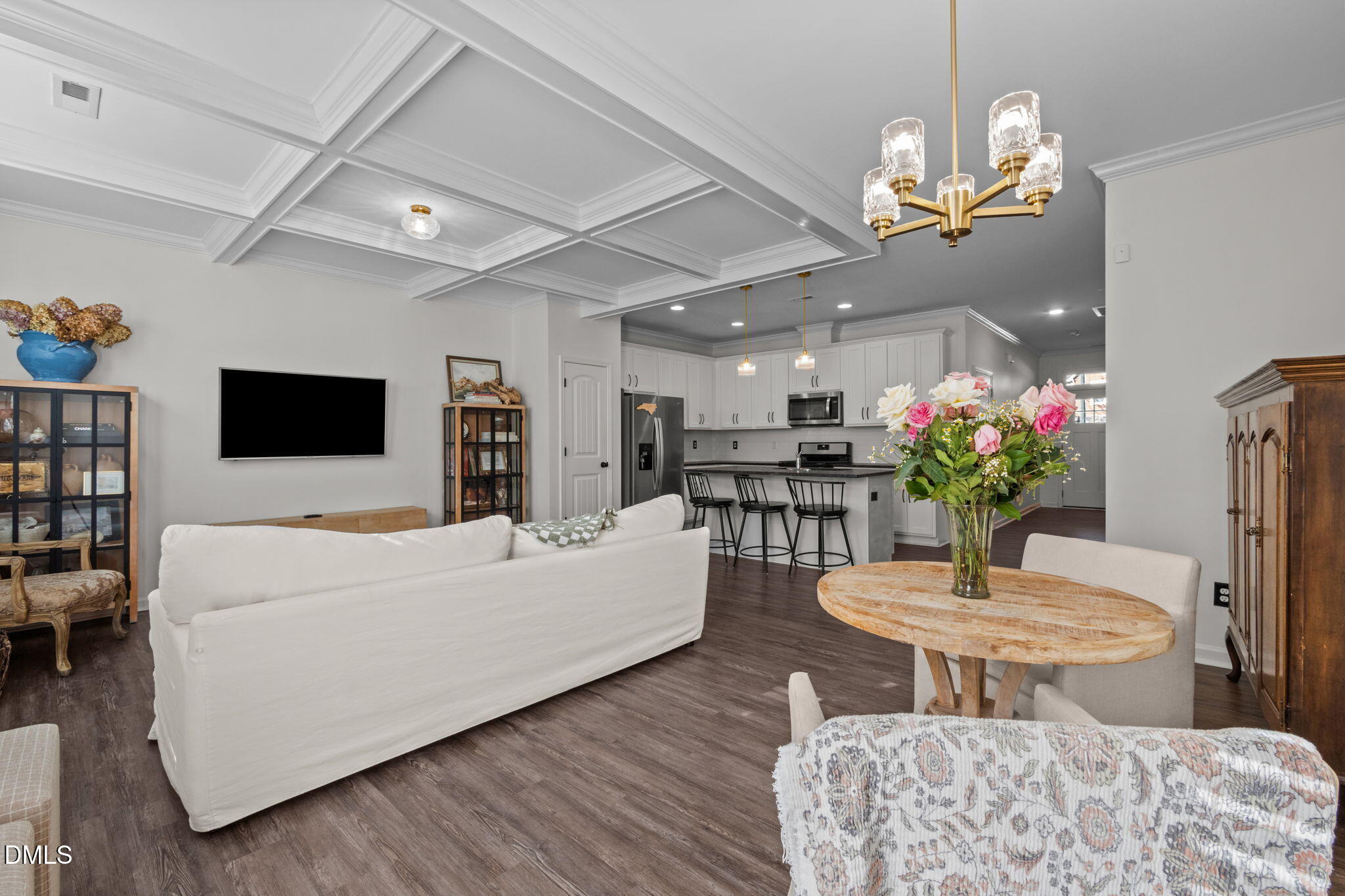1076 Flagler Street Durham, NC 27713 - Photo 16 of 34 Living room:dining area to kitchen