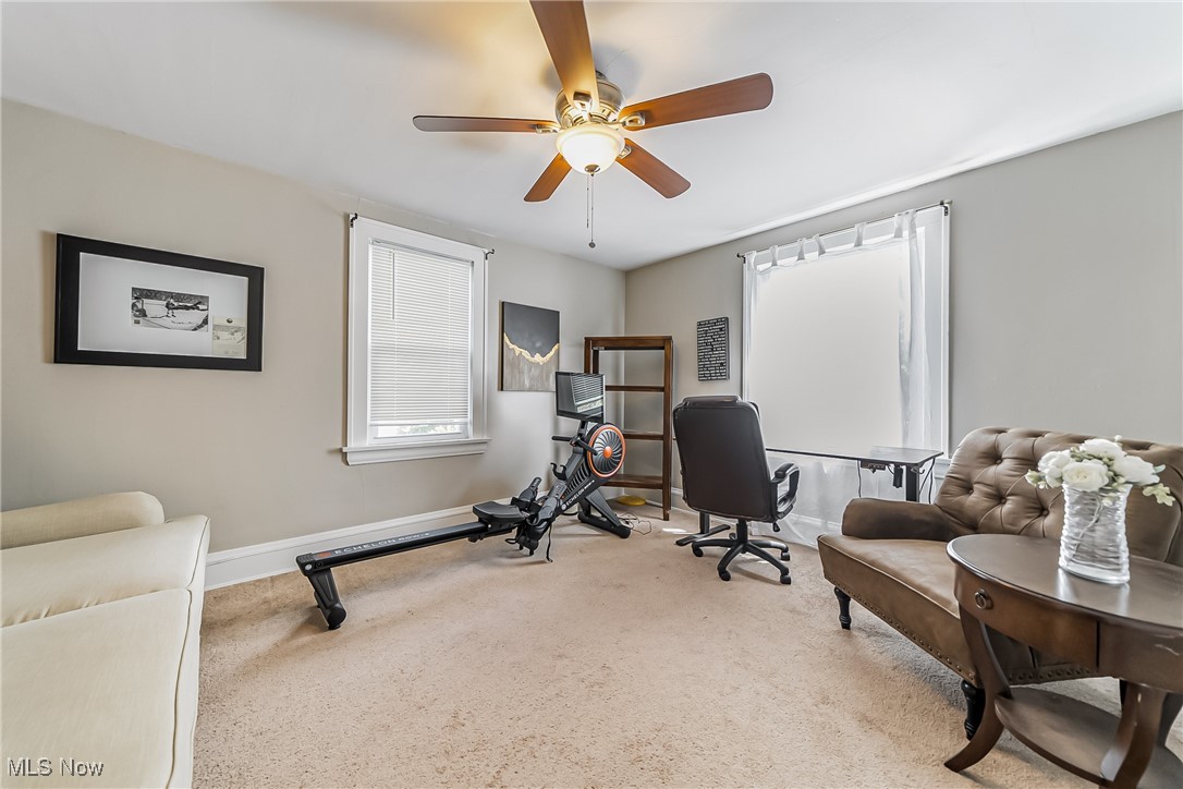 1128 Quilliams Road Cleveland, OH 44121 - Photo 16 of 23 Office space with carpet flooring and a ceiling fan