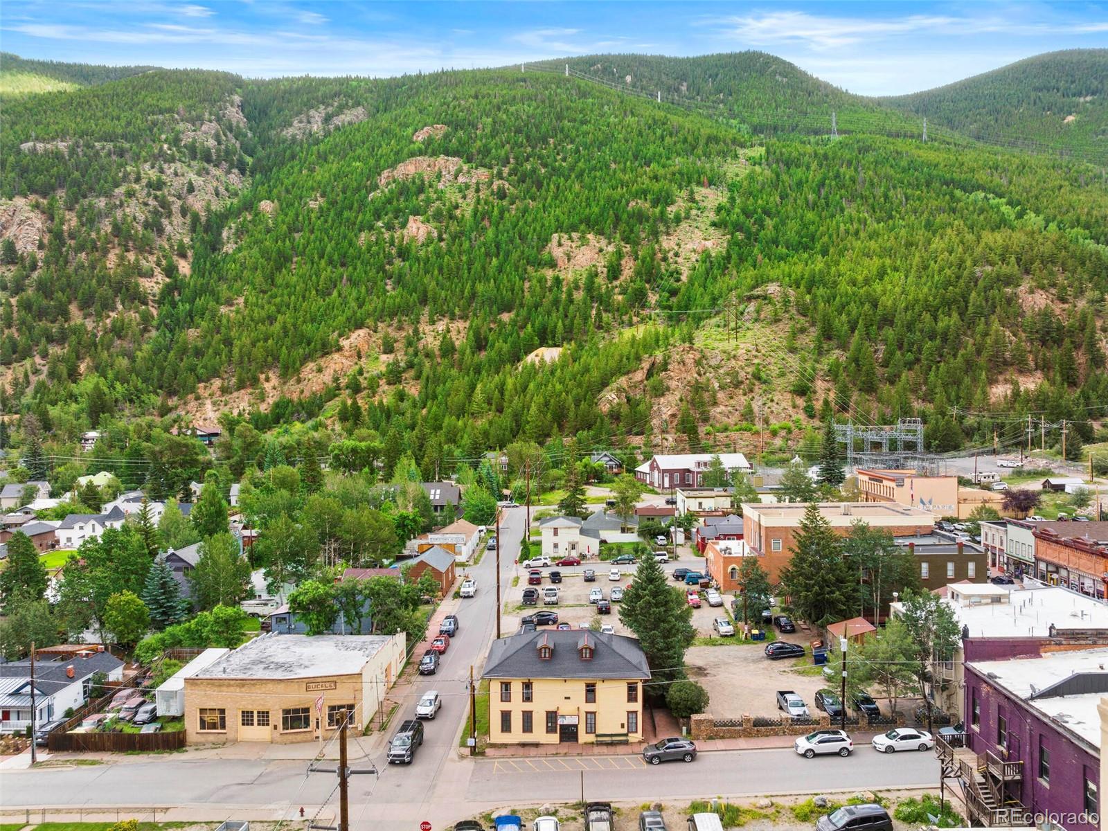 614 Rose Street Georgetown, CO 80444 - Photo 40 of 40 an aerial view of residential houses with outdoor space and street view