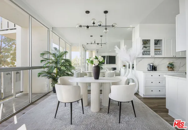a kitchen with a stove and a microwave