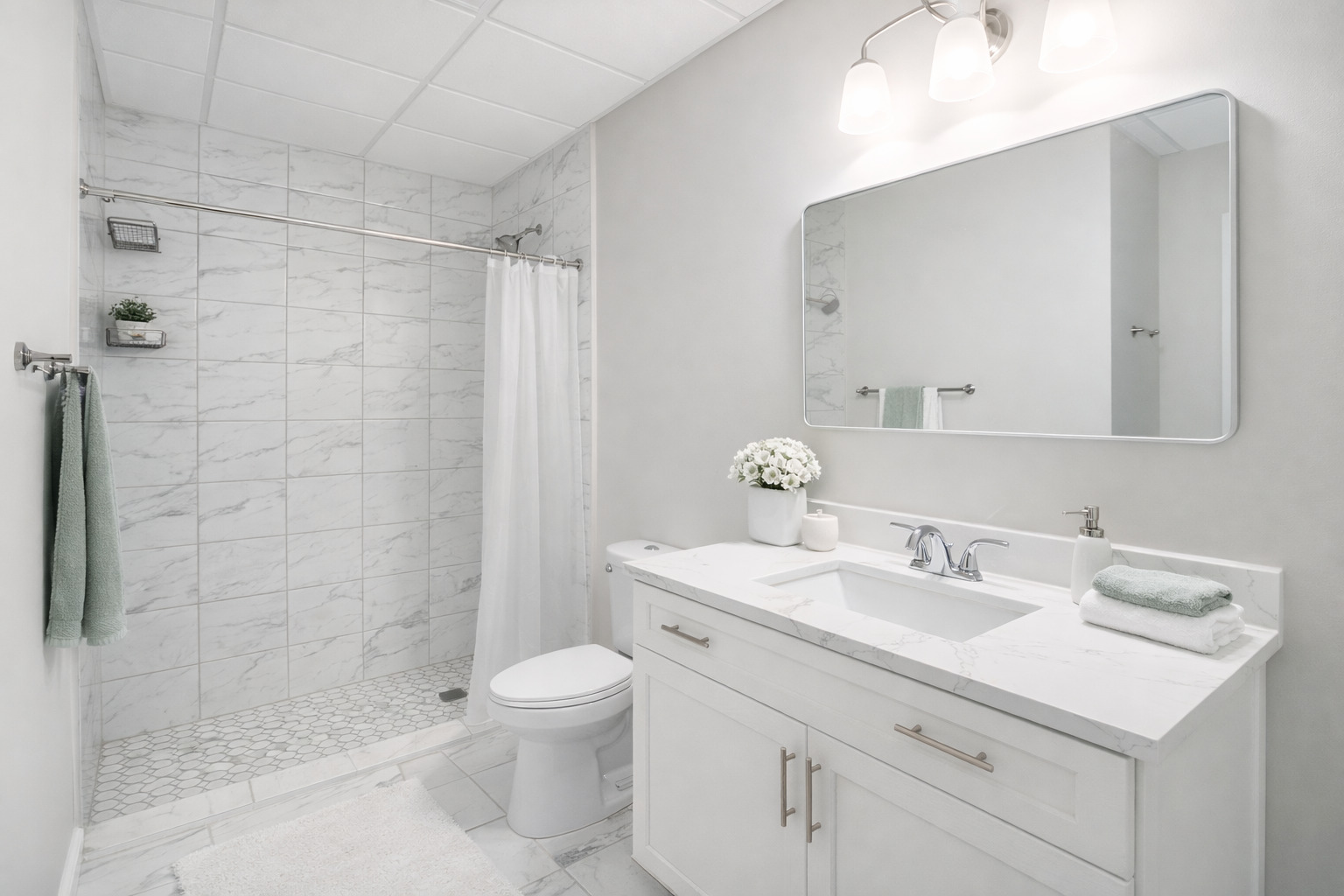 271 Country Commons Road, Unit H Cary, IL 60013 - Photo 5 of 5 a bathroom with a sink a toilet and shower