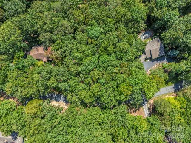 an aerial view of a lush green valley