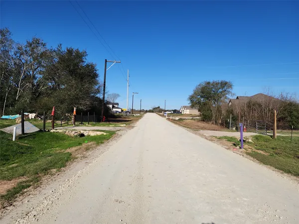 a view of road with grass and trees