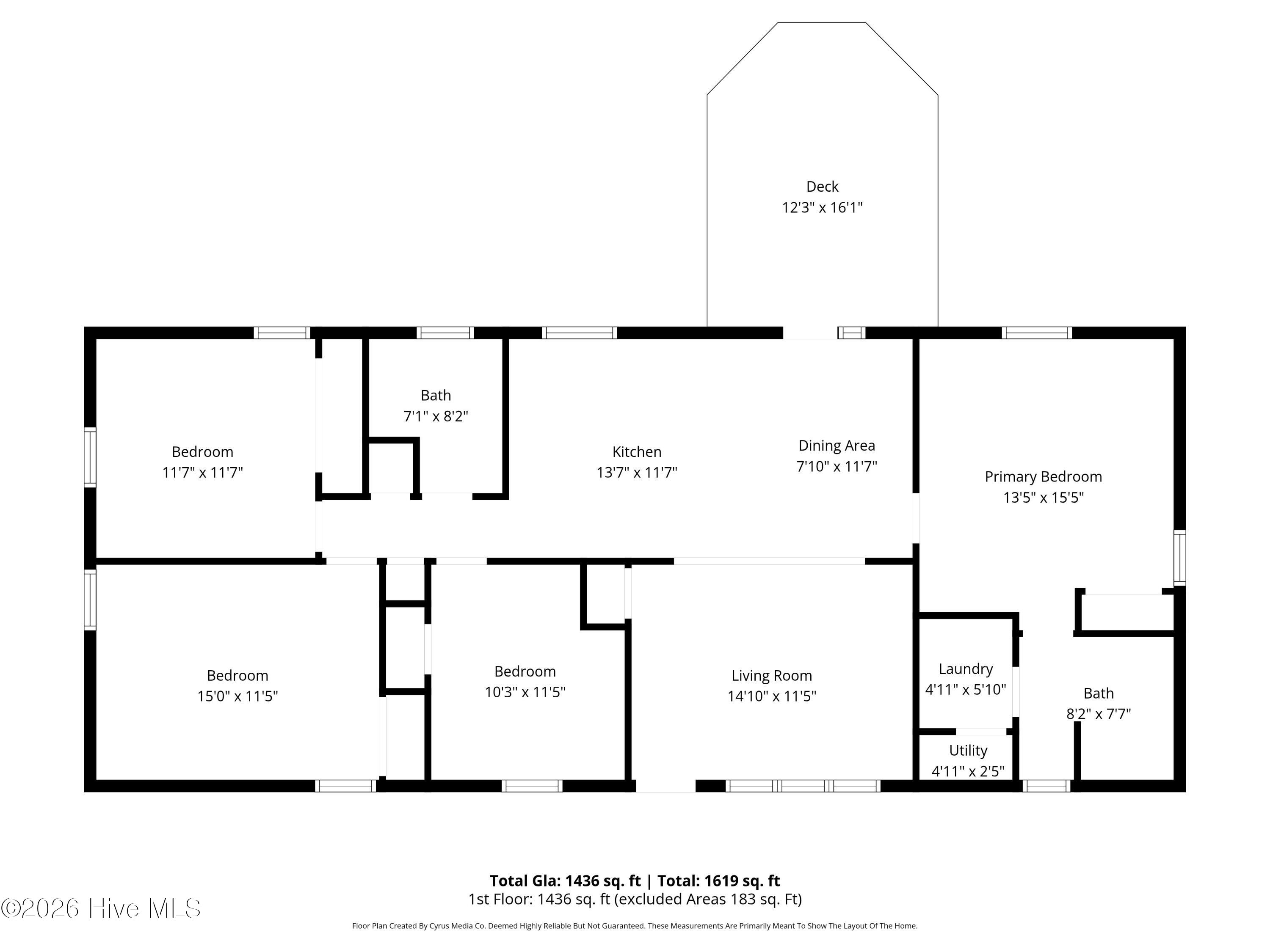 487 Fowler Manning Road Richlands, NC 28574 - Photo 35 of 35 Schematic Floor Plan