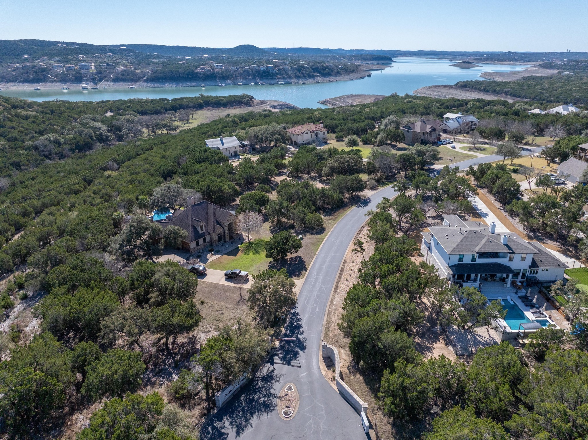 8209 Moon Rise Trail Jonestown, TX 78645 - Photo 7 of 7 an aerial view of a house with a mountain