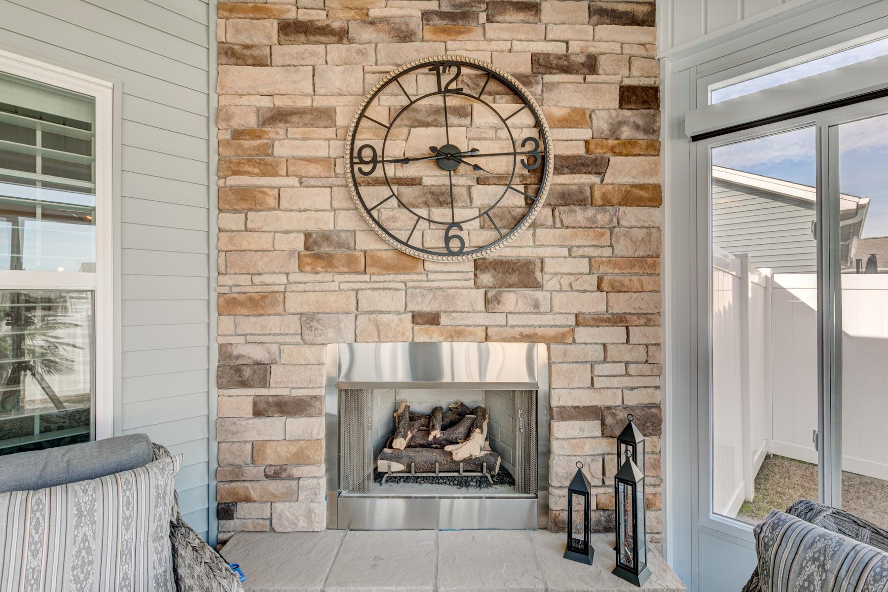 417 Heathside Street Murrells Inlet, SC 29576 - Photo 37 of 40 Detailed view of a fireplace and wood walls