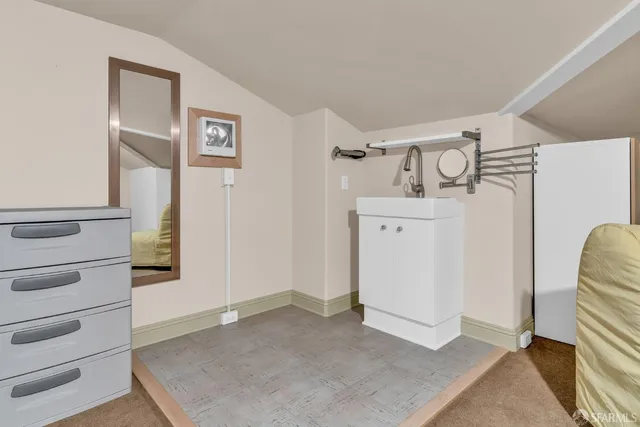 a view of a indoor garage