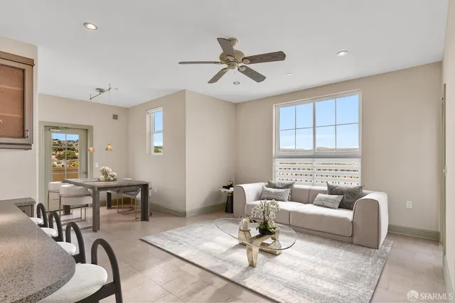 a view of a large window and an entryway