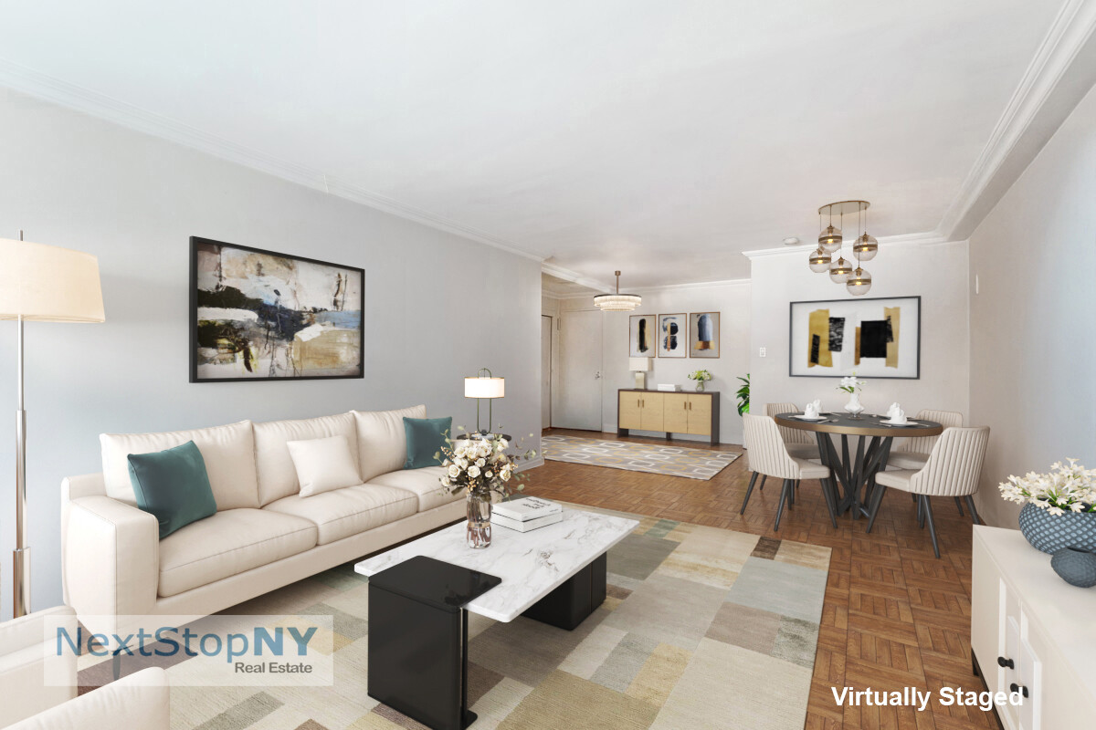 235 East 57th Street, Unit 11C Manhattan, NY 10022 - Photo 2 of 10 a living room with furniture a rug and a table