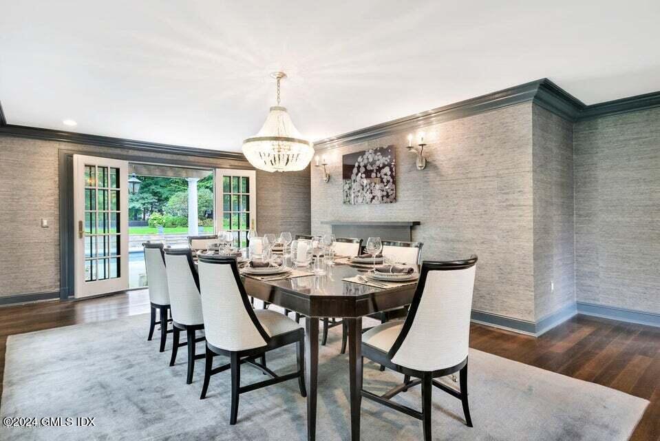 2 Lauder Way Greenwich, CT 06830 - Photo 4 of 25 a view of a dining room with furniture window and wooden floor