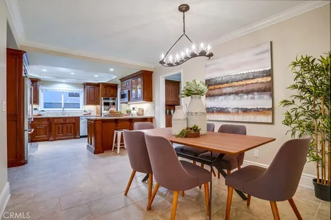 a view of a hallway with wooden shelves