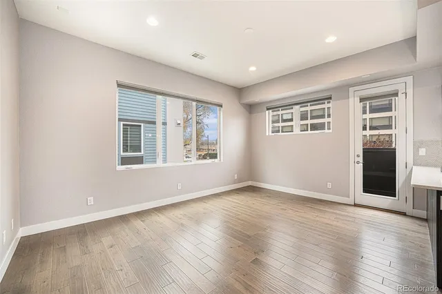 a workspace with furniture and window