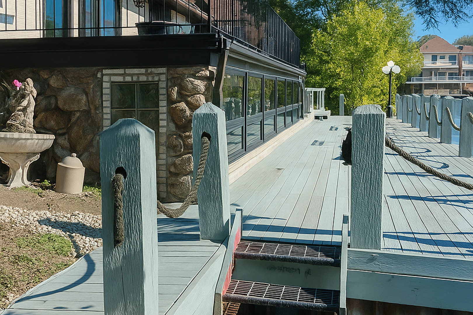 9630 Reding Circle Des Plaines, IL 60016 - Photo 30 of 32 a view of a balcony with two chairs and a potted plant