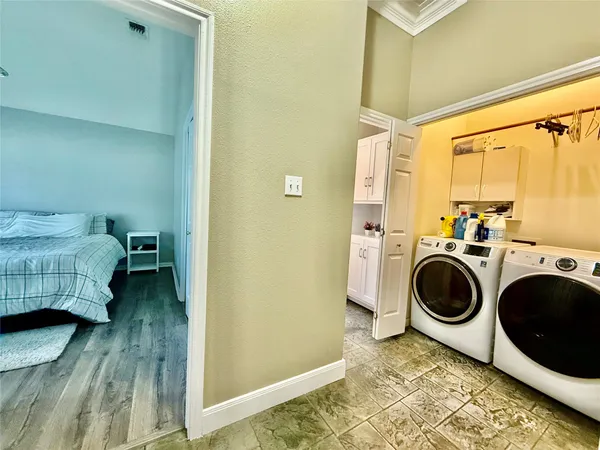 a en suite bathroom with a glass door shower