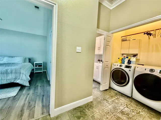 a en suite bathroom with a glass door shower