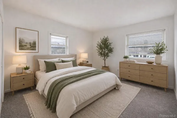 a bed room with a bed and a window