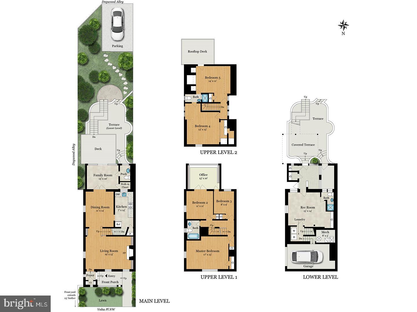 4412 Volta Place Northwest Washington, DC 20007 - Photo 27 of 27 Floor plan rendering