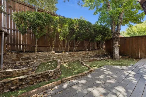 a backyard of a house